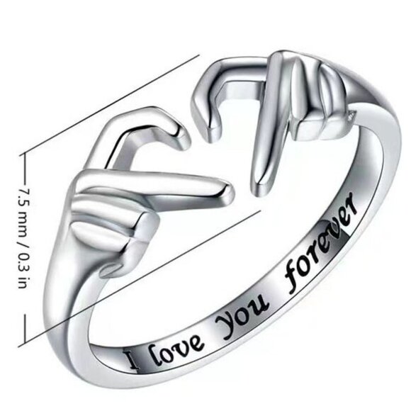 Heart Hands Ring - Picture 4 of 4